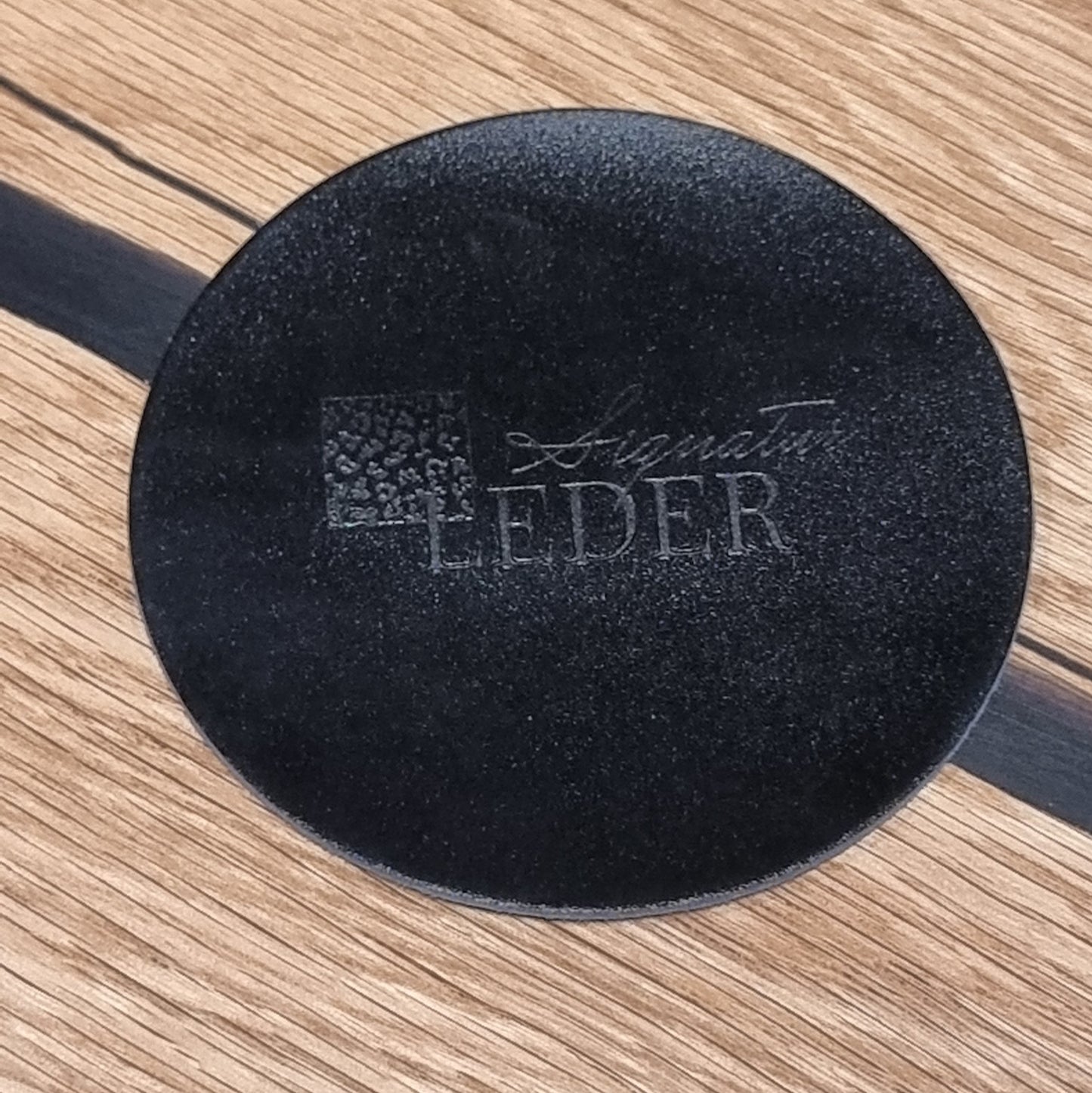Glasuntersetzer Echtleder 4-er Set beschichtet, rund